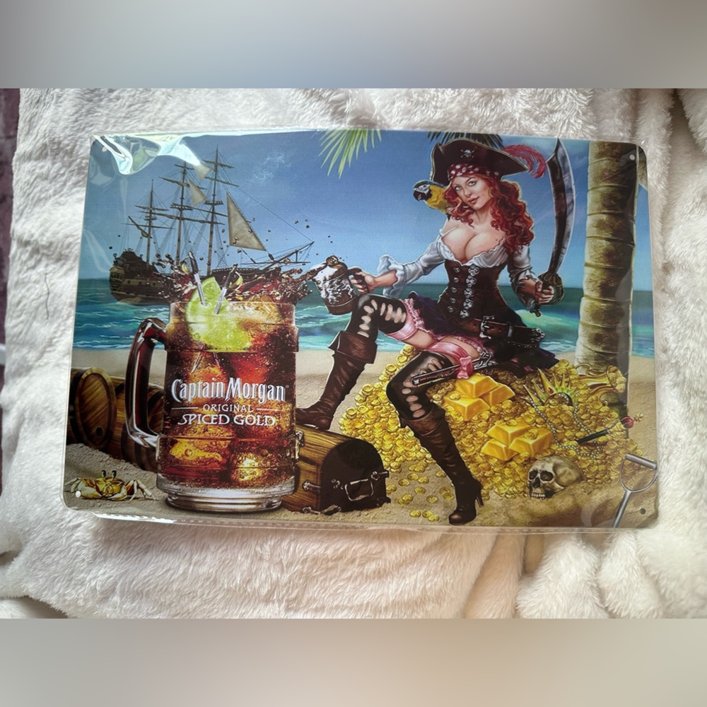 Captain Morgan's tin poster
